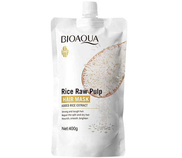 Bioaqua Rice Raw Pulp Hair Repair Mask 400g