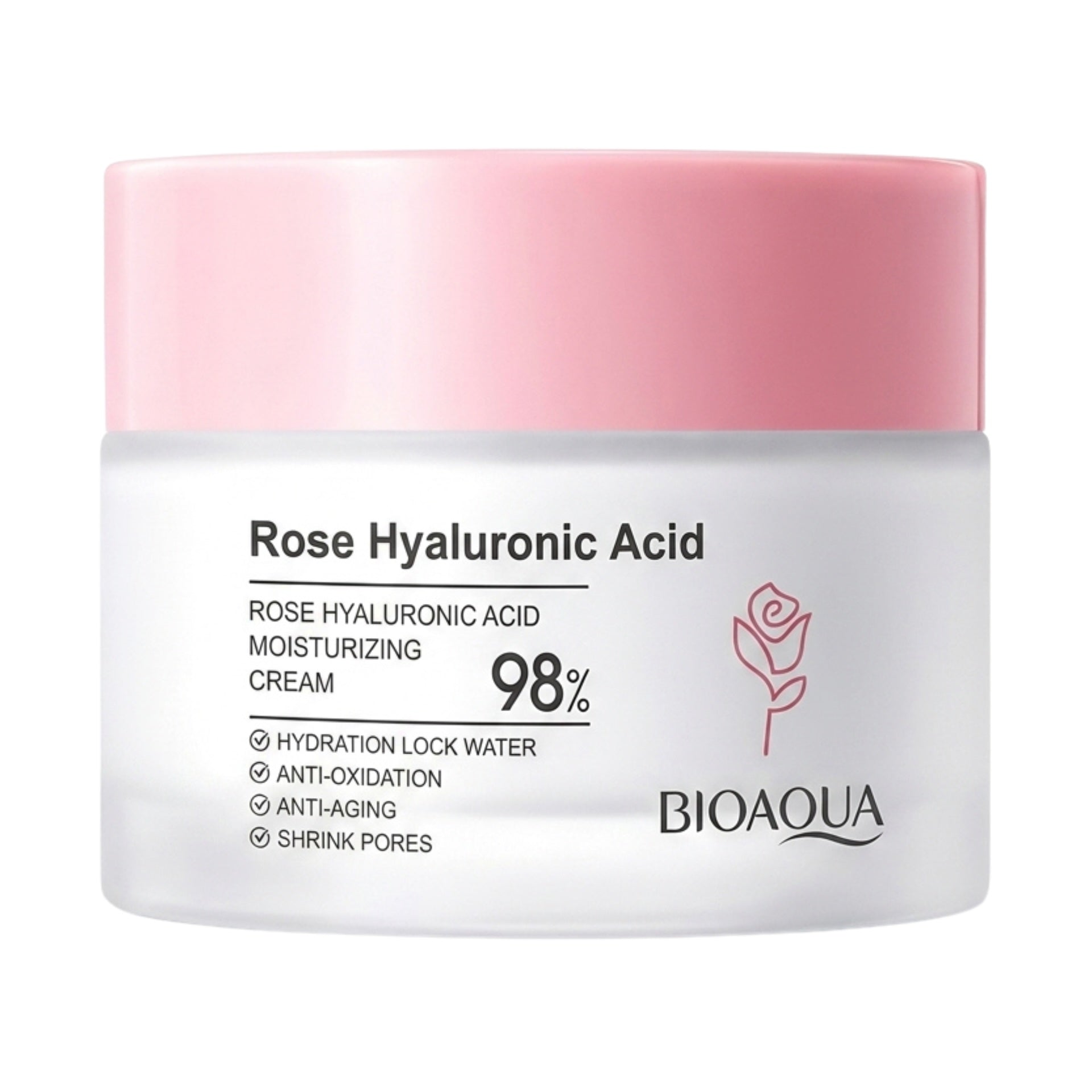 Bioaqua Rose Hyaluronic Acid Moisturising Cream 50ml