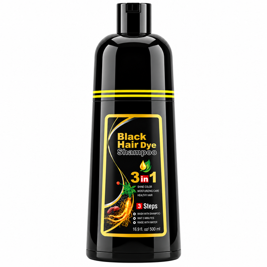 Black Hair Dye 3 in 1 Colour Depositing Shampoo 500ml