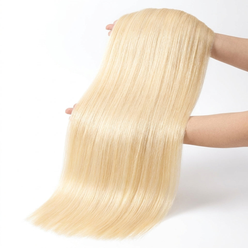 Blonde Coloured Vietnamese Double Drawn Straight 100% Human Hair Bundles 100g