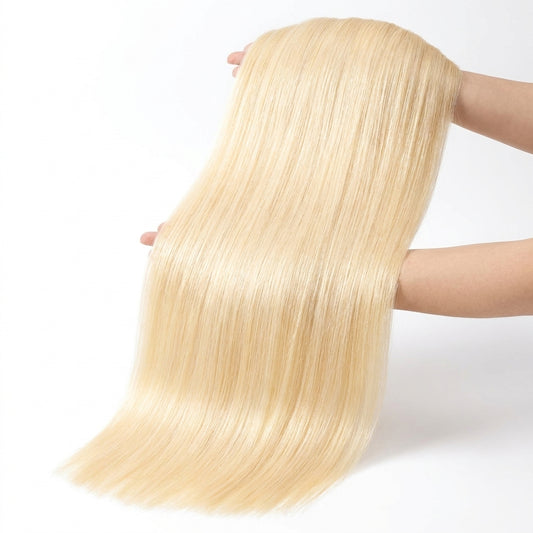 Blonde Coloured Vietnamese Double Drawn Straight 100% Human Hair Bundles 100g