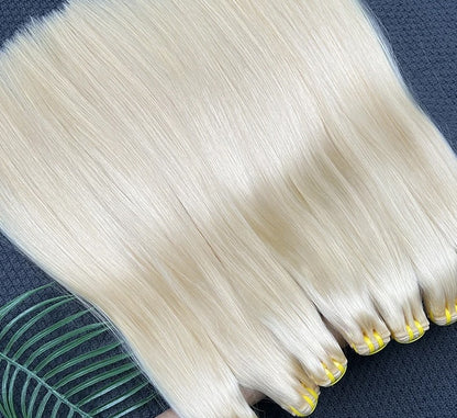 Blonde Coloured Vietnamese Double Drawn Straight 100% Human Hair Bundles 100g