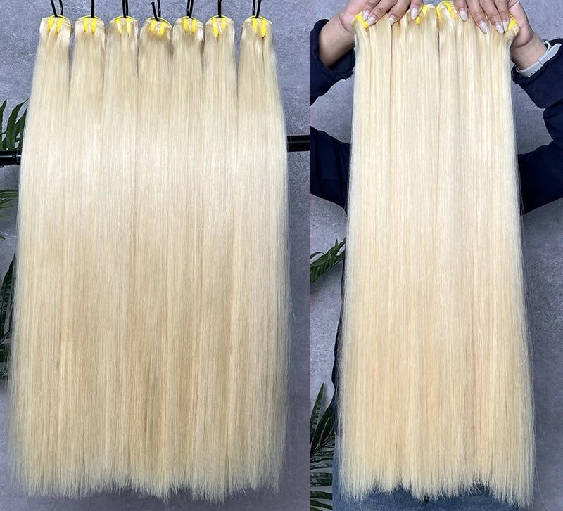 Blonde Coloured Vietnamese Super Double Drawn Straight 100% Human Hair Bundles 100g
