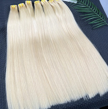 Blonde Coloured Vietnamese Double Drawn Straight 100% Human Hair Bundles 100g