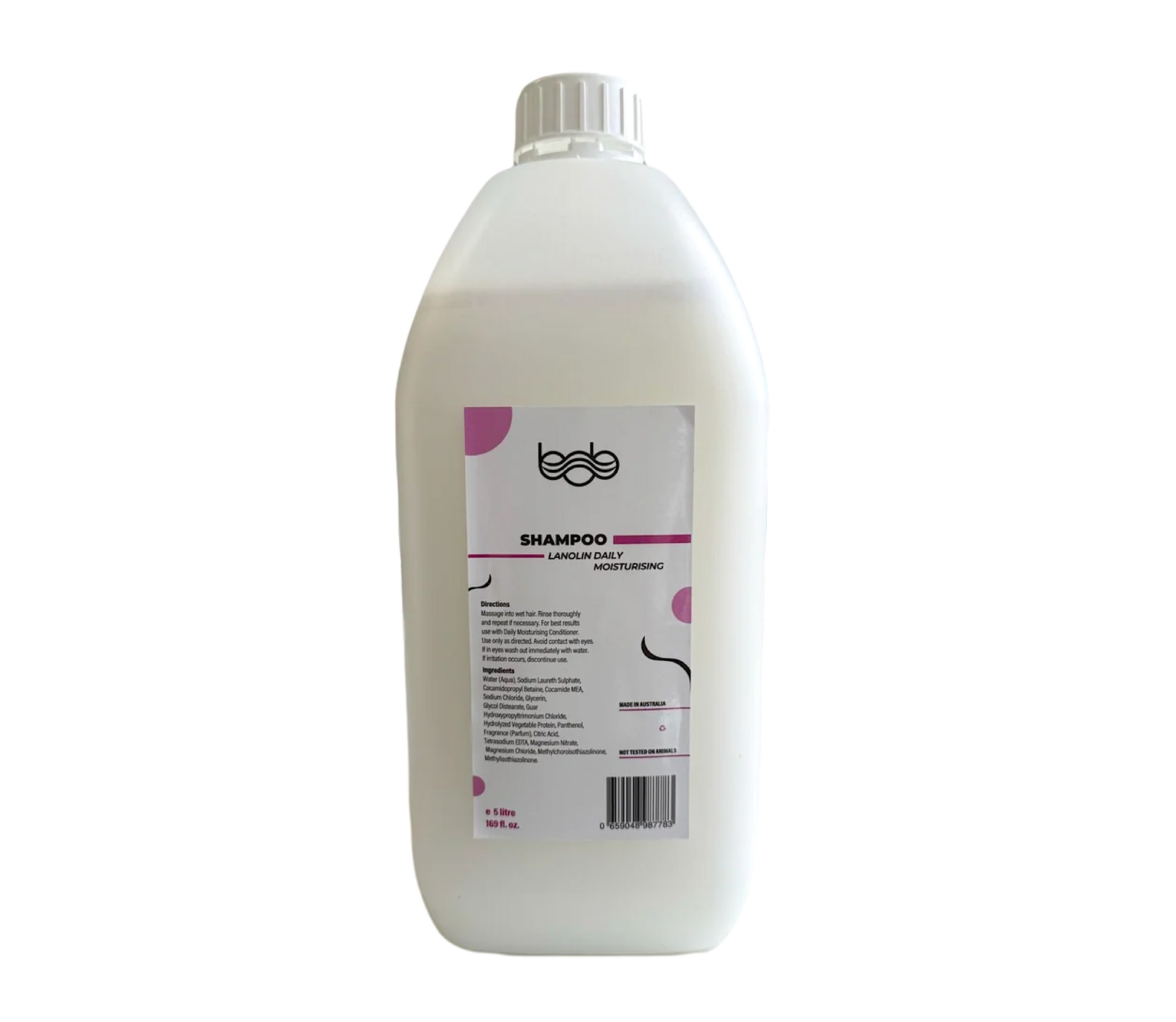 Bob Lanolin Daily Moisturising Shampoo 5L