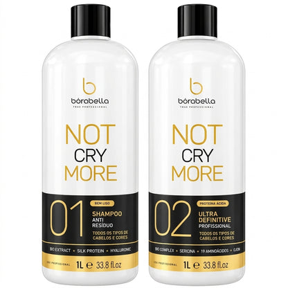 Borabella Not Cry More Nao Chore Mais Brazilian Keratin Treatment and Shampoo 1L Duo