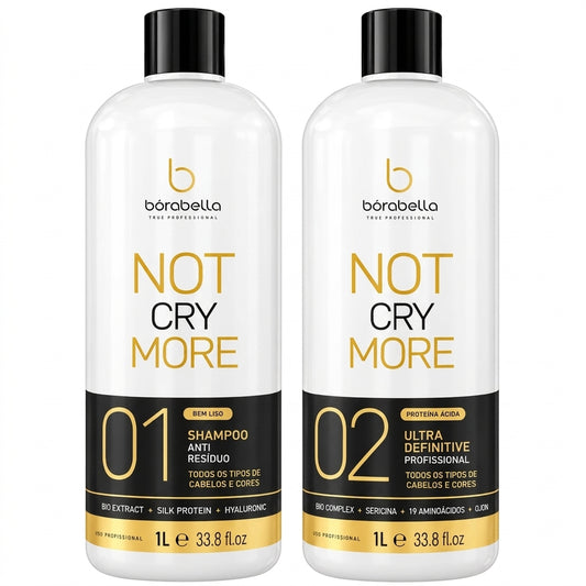 Borabella Not Cry More Nao Chore Mais Brazilian Keratin Treatment and Shampoo 1L Duo