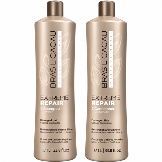 Brasil Cacau Extreme Repair Shampoo and Conditioner 1000ml