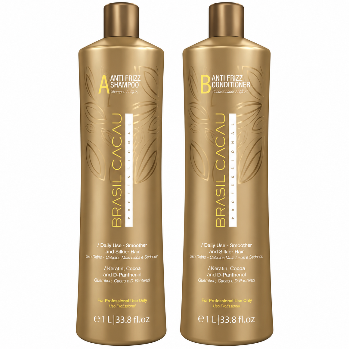Brasil Cacau Smoothing Anti Frizz Shampoo and Conditioner 1000ml