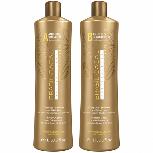 Brasil Cacau Smoothing Anti Frizz Shampoo and Conditioner 1000ml