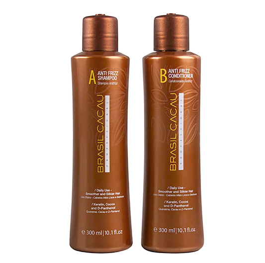 Brasil Cacau Smoothing Anti Frizz Shampoo and Conditioner 300ml