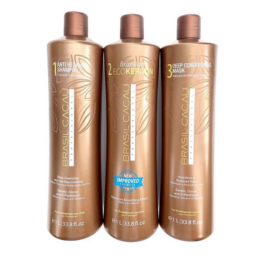 Brasil Cacau Eco Keratin Treatment Kit 1000ml (3pc)
