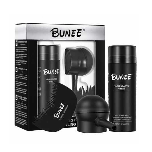 Bunee Hair Building Fibers Hair Stylist Applicator + Optimiser Kit