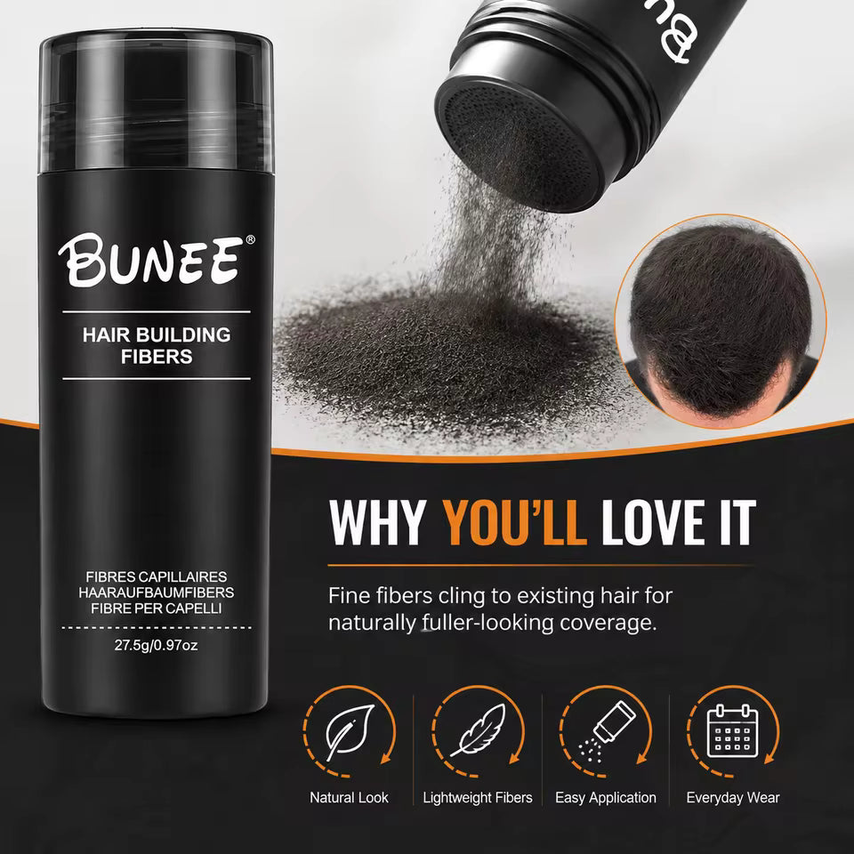 Bunee Hair Building Fibers with Spray Applicator 27.5g