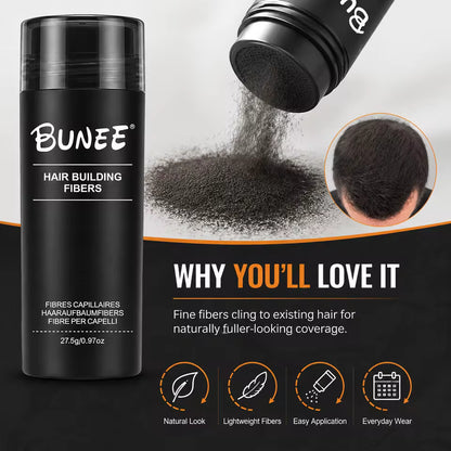 Bunee Hair Building Fibers with Spray Applicator 27.5g