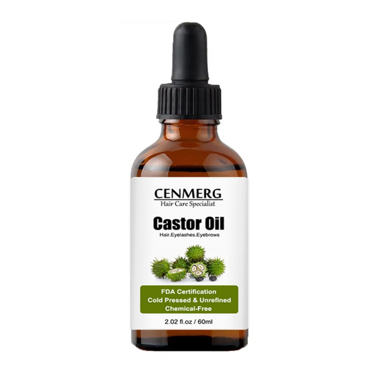Cenmerg Organic Castor Oil For Hair Eyelashes & Eyebrows Regrowth 60ml
