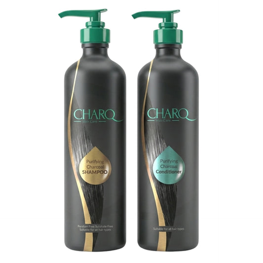 Charq Purifying Charcoal Shampoo and Conditioner 500ml