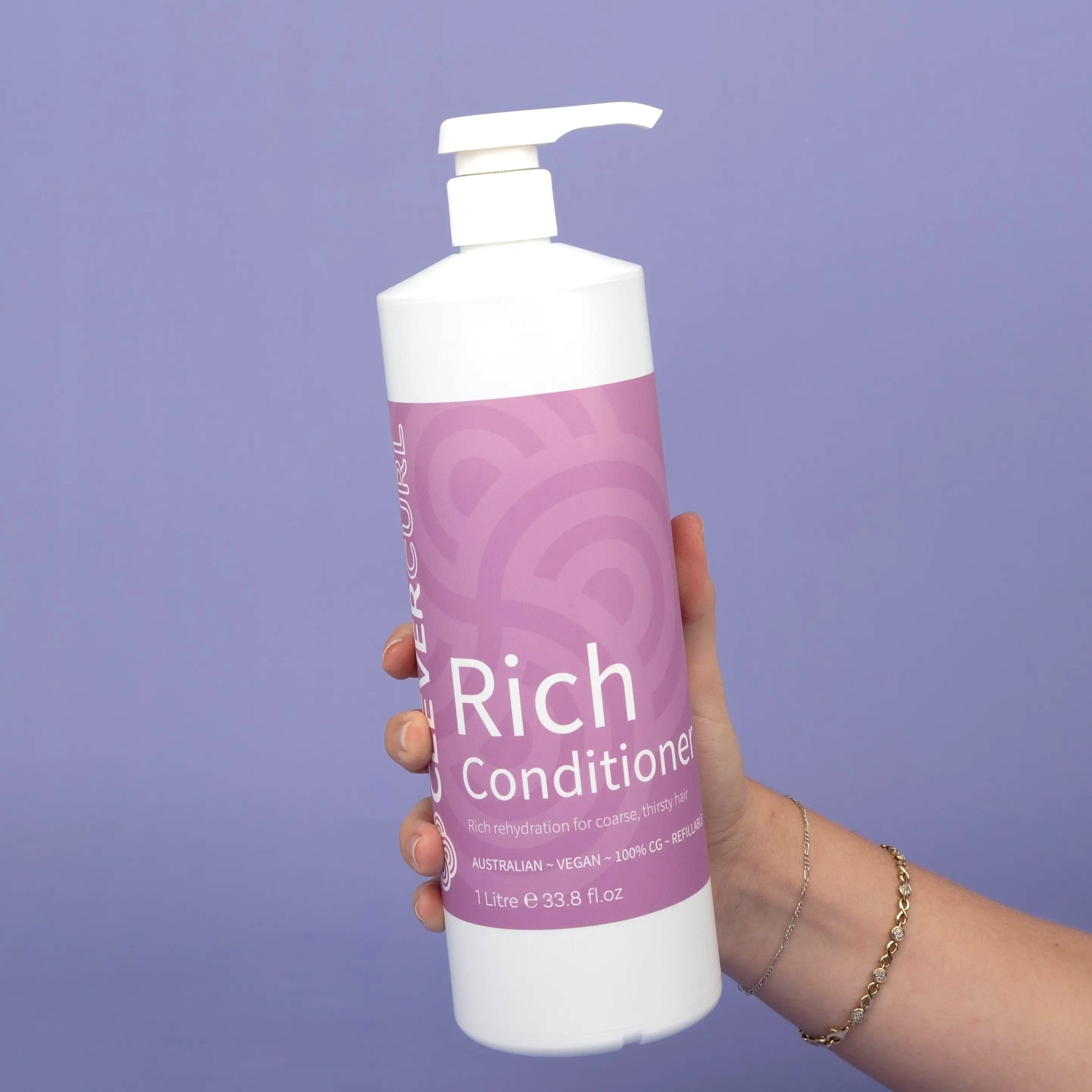 Clever Curl Cleanser Shampoo and Rich Conditioner 1000ml