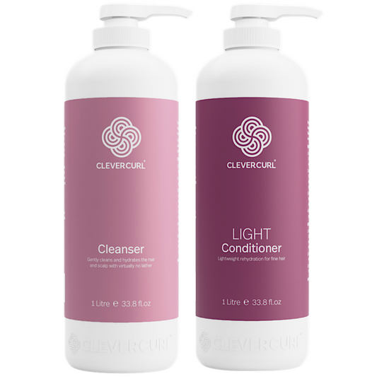 Clever Curl Cleanser Shampoo and Light Conditioner 1000ml