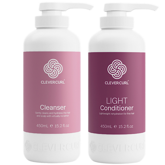 Clever Curl Cleanser Shampoo and Light Conditioner 450ml