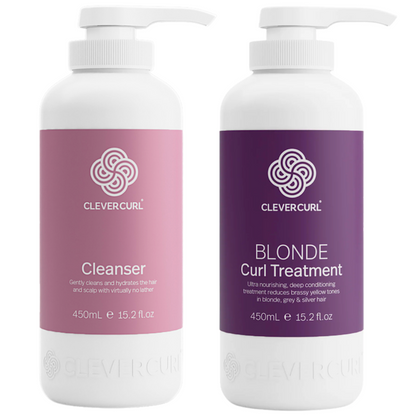 Clever Curl Cleanser and Blonde Curl Treatment 450ml