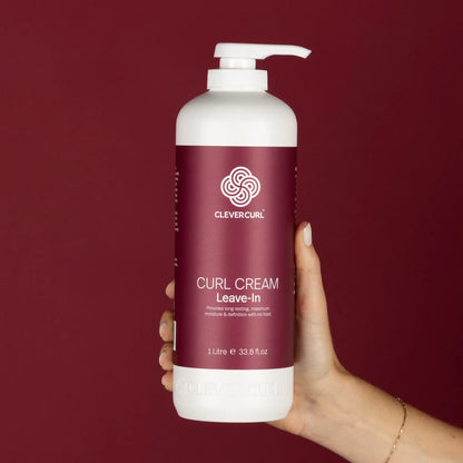 Clever Curl Cleanser and Light Conditioner 1000ml + Curl Cream (3pc)
