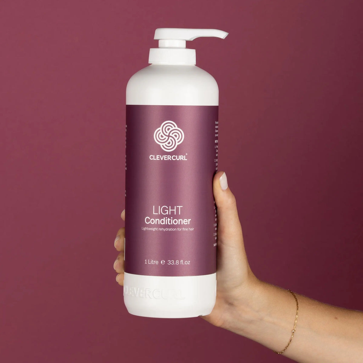 Clever Curl Cleanser and Light Conditioner 1000ml + Curl Cream (3pc)