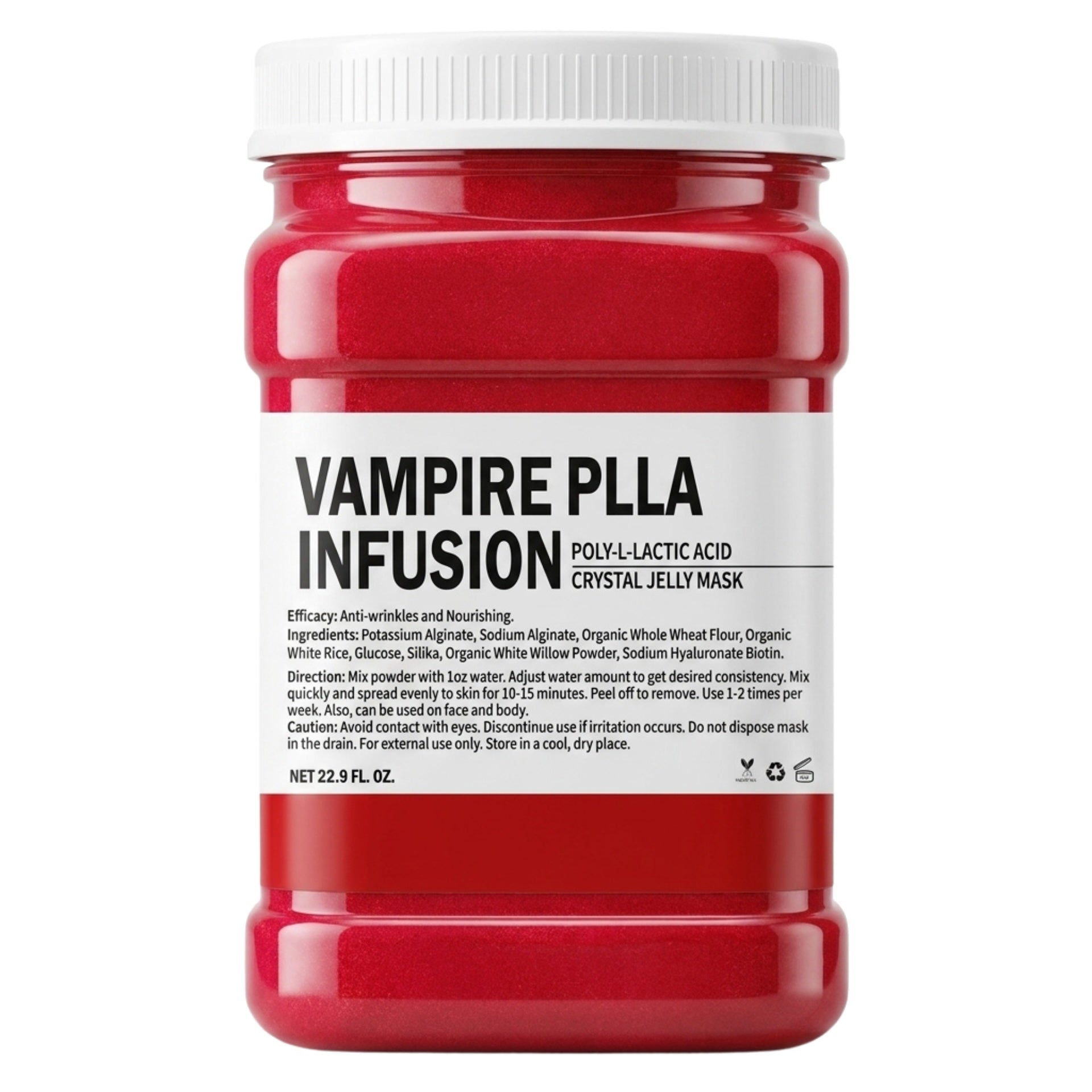 Crystal Hydojelly Mask Polylactic Acid Vampire Plla Infusions Peel 650g