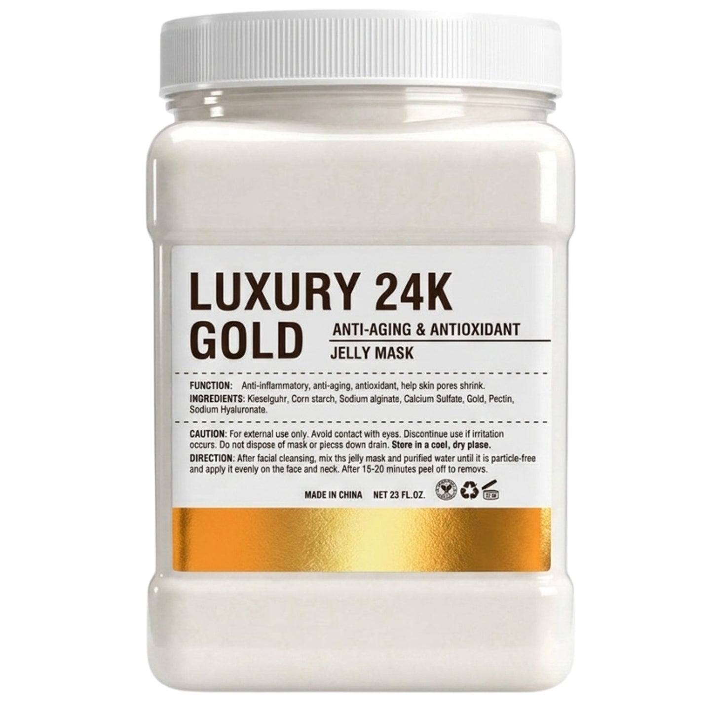 Crystal Hydrojelly Mask Anti Aging Antioxidant Luxury 24K Gold Peel 650g