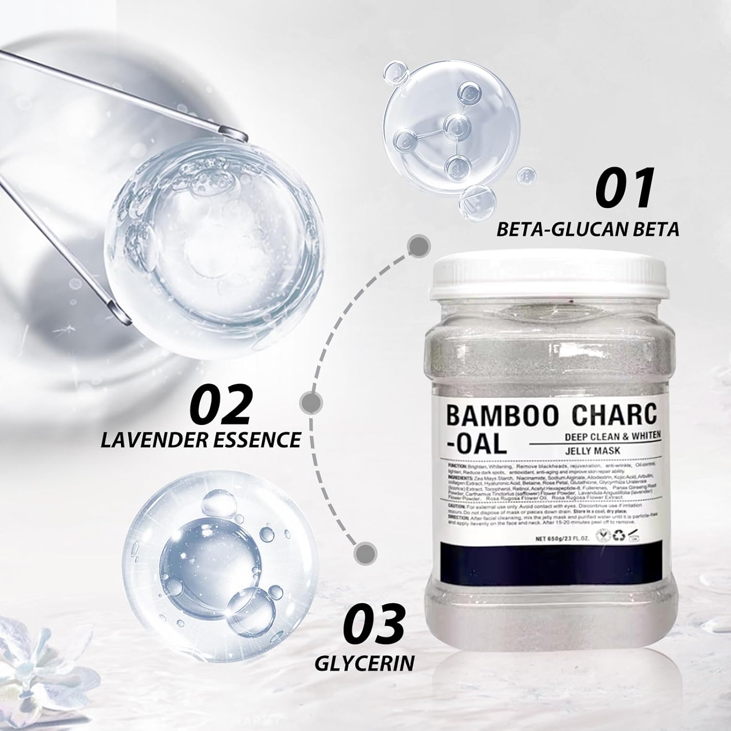 Crystal Hydrojelly Mask Bamboo Charcoal Peel 650g