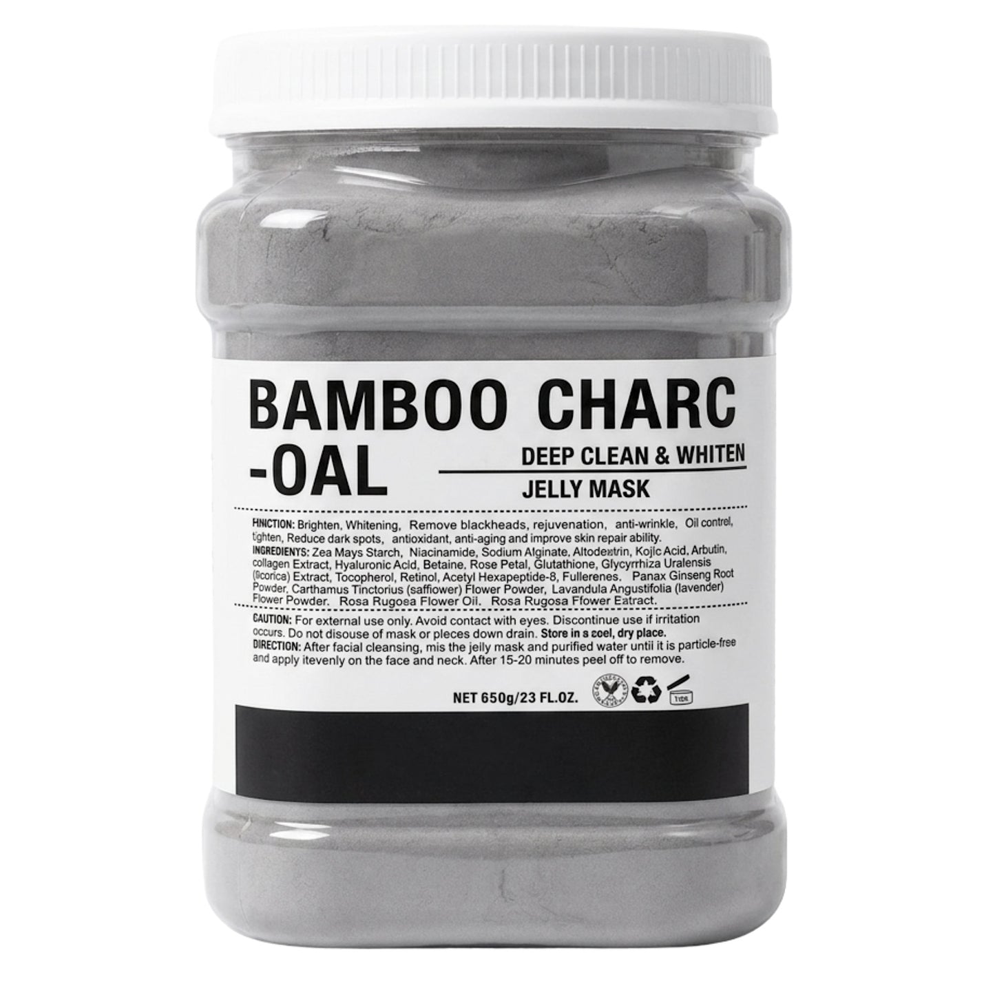 Crystal Hydrojelly Mask Bamboo Charcoal Peel 650g