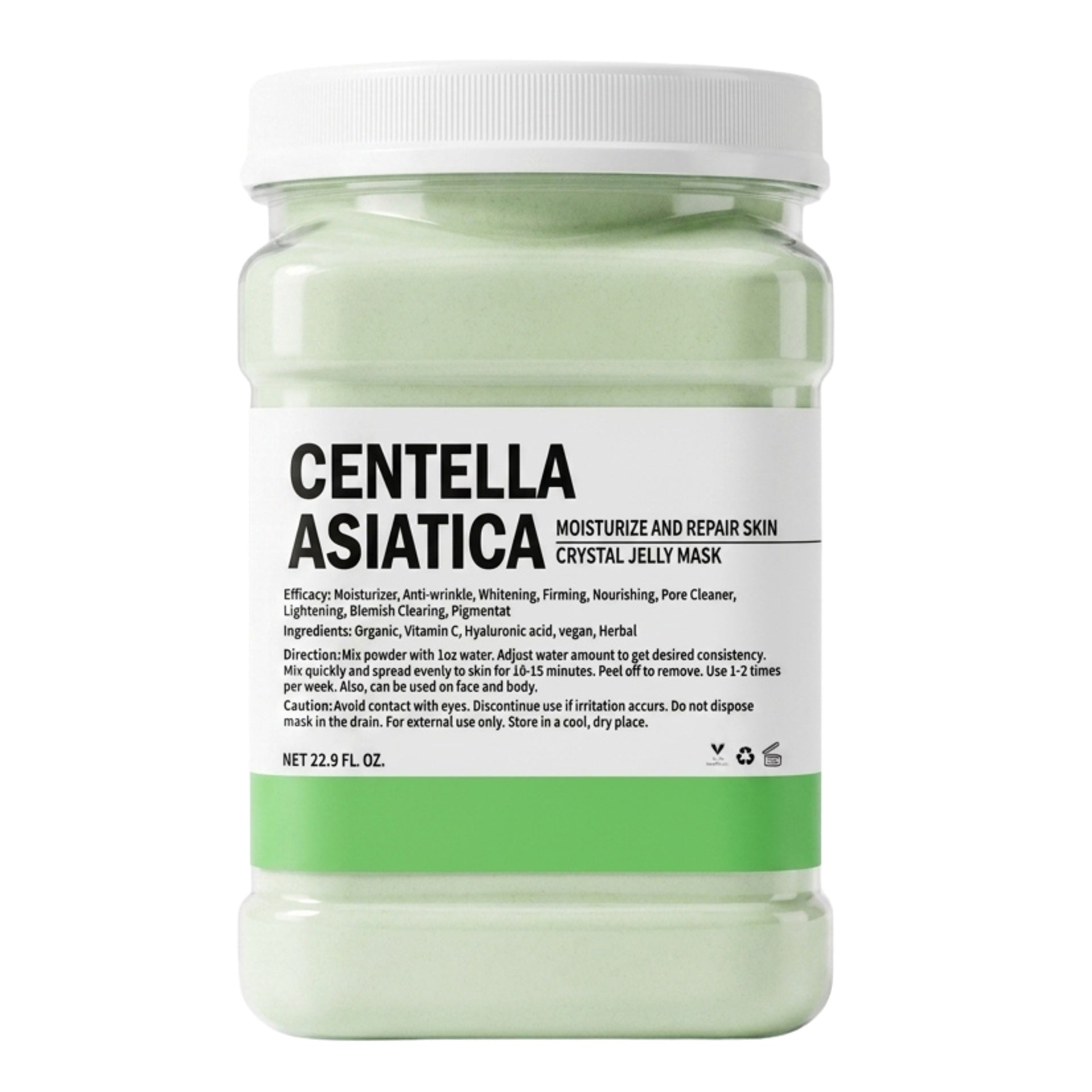 Crystal Hydrojelly Mask Moisturise and Repair Skin Centella Asiatica Peel 650g