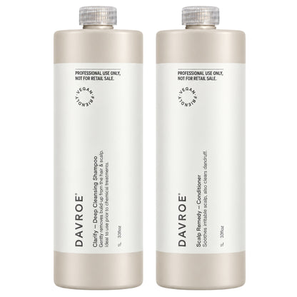 Davroe Clarify Deep Cleansing Shampoo and Scalp Remedy Conditioner 1000ml