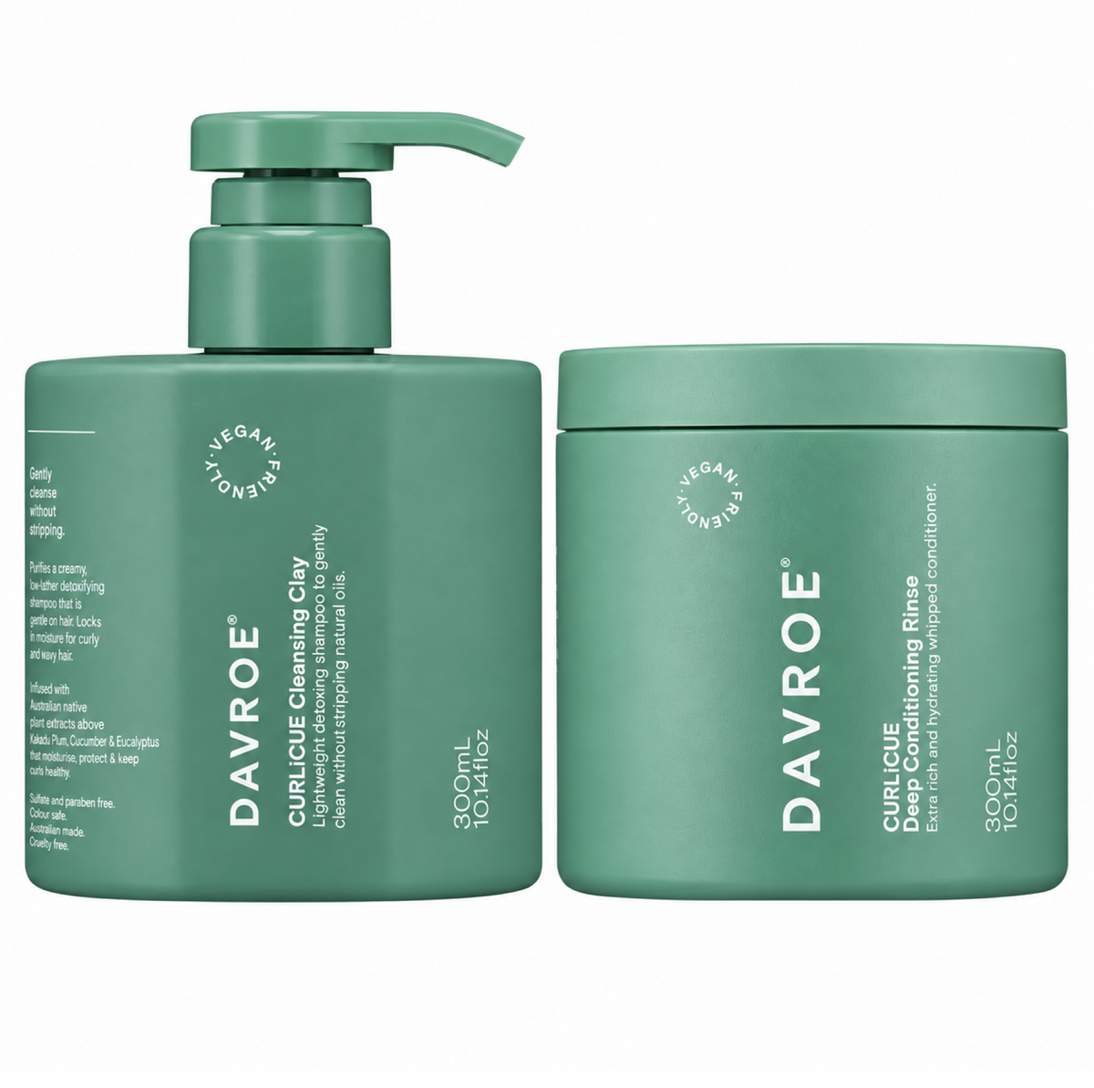Davroe Curlicue Cleansing Clay and Deep Conditioning Rinse Duo