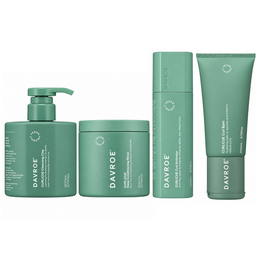 Davroe Curlicue Cleansing Clay and Rinse 300ml + Activator & Curl Balm (4pc)