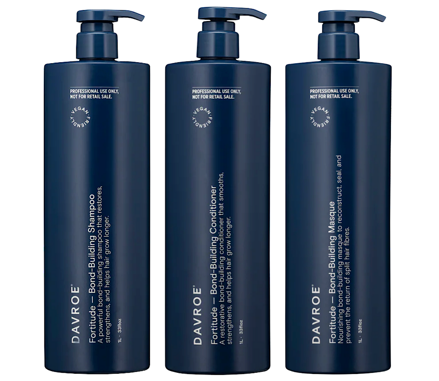 Davroe Fortitude Strengthening Bond Building Shampoo & Conditioner 1000ml + Masque