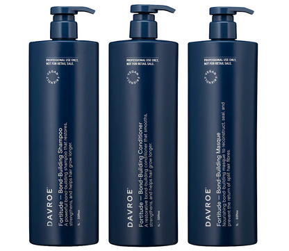 Davroe Fortitude Strengthening Bond Building Shampoo & Conditioner 1000ml + Masque