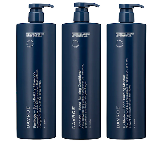 Davroe Fortitude Strengthening Bond Building Shampoo & Conditioner 1000ml + Masque