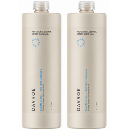 Davroe Smooth Senses Anti Frizz Shampoo 1000ml (2pc)