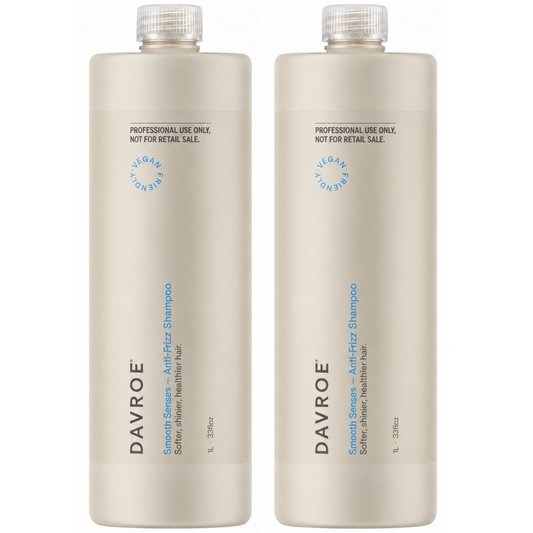 Davroe Smooth Senses Anti Frizz Shampoo 1000ml (2pc)