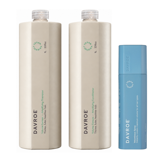 Davroe Volume Senses Amplifying Shampoo & Conditioner 1000ml + Volume Spray (3pc)