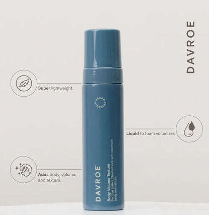 Davroe Body Volume Texture Blowout Mousse 200ml (2pc)