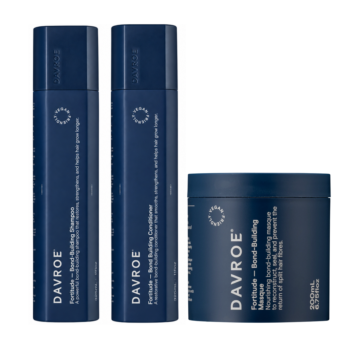Davroe Fortitude Strengthening Shampoo and Conditioner 325ml + Bond Masque (3pc)