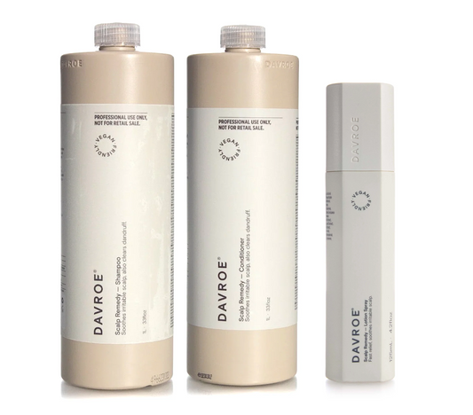 Davroe Scalp Remedy Shampoo and Conditioner 1000ml + Lotion Spray