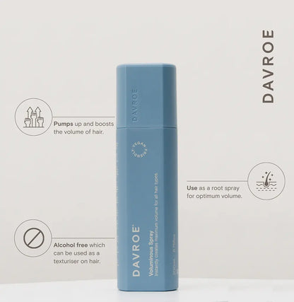 Davroe Volume Senses Amplifying Shampoo & Conditioner 1000ml + Volume Spray (3pc)