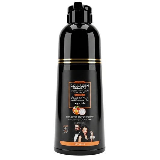 Disaar Collagen Argan Oil Speedy Black Hair Color Shampoo 400ml