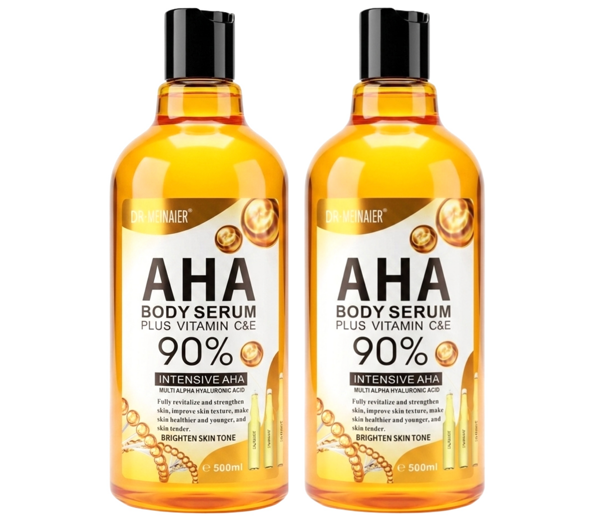 Dr Meinaier 90% Intensive AHA Body Serum Vitamin C & E 500ml (2pc)