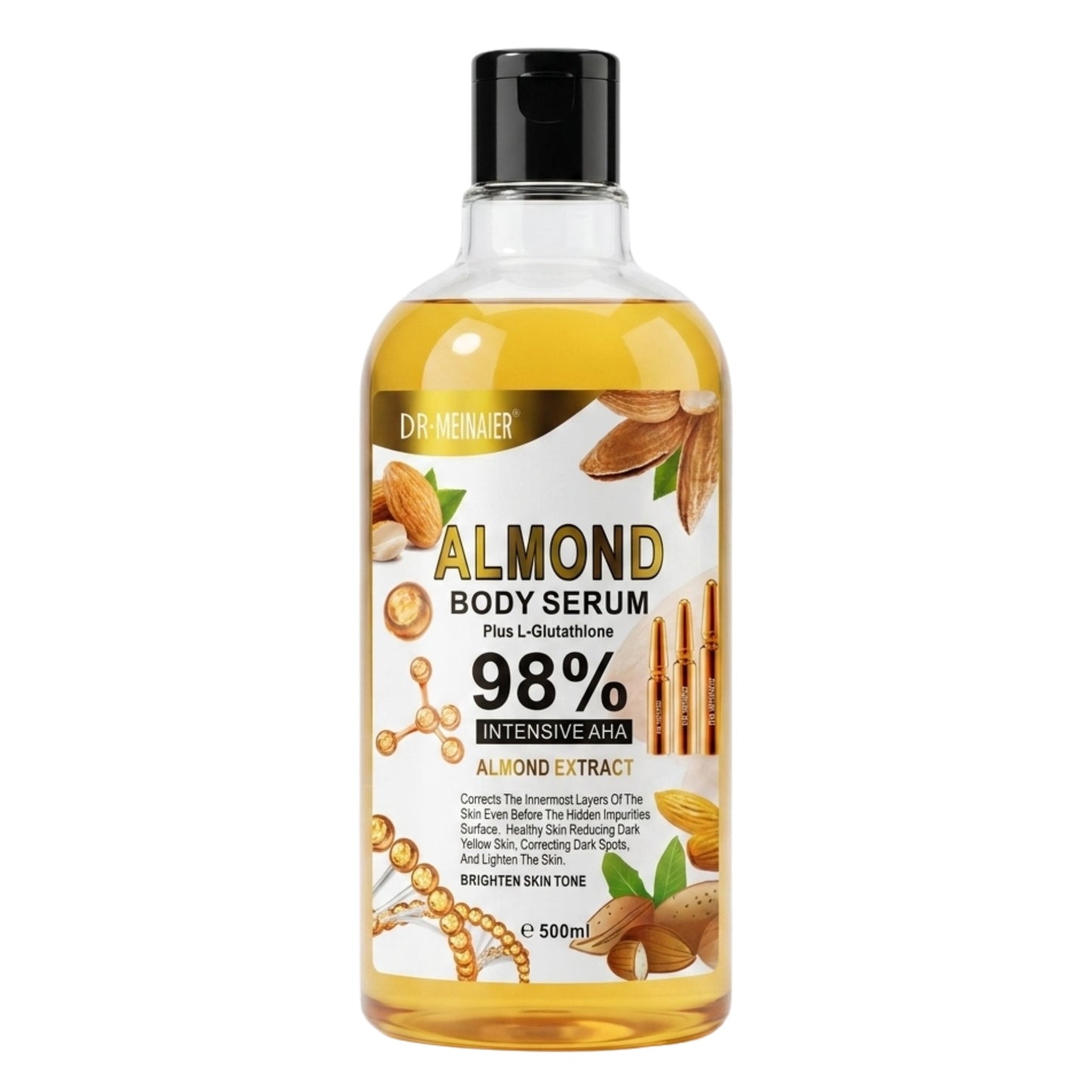 Dr Meinaier Almond Body Serum Plus Glutathone 98% Intensive AHA 500ml