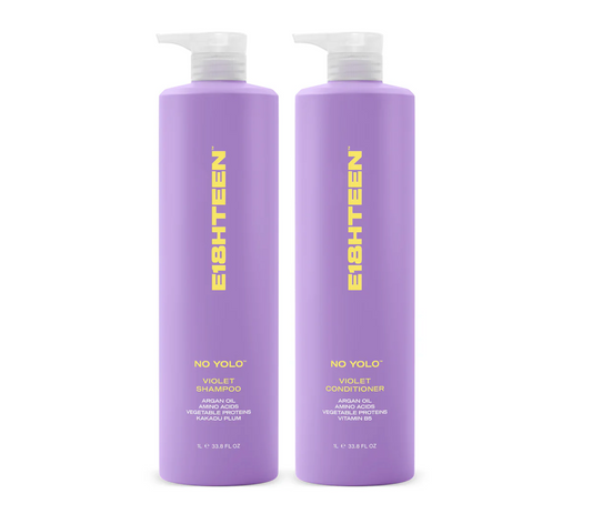 E18HTEEN No Yolo Violet Shampoo and Conditioner 1000ml 