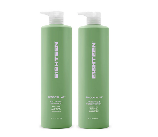 E18HTEEN Smooth AF Anti Frizz Shampoo and Conditioner 1000ml 